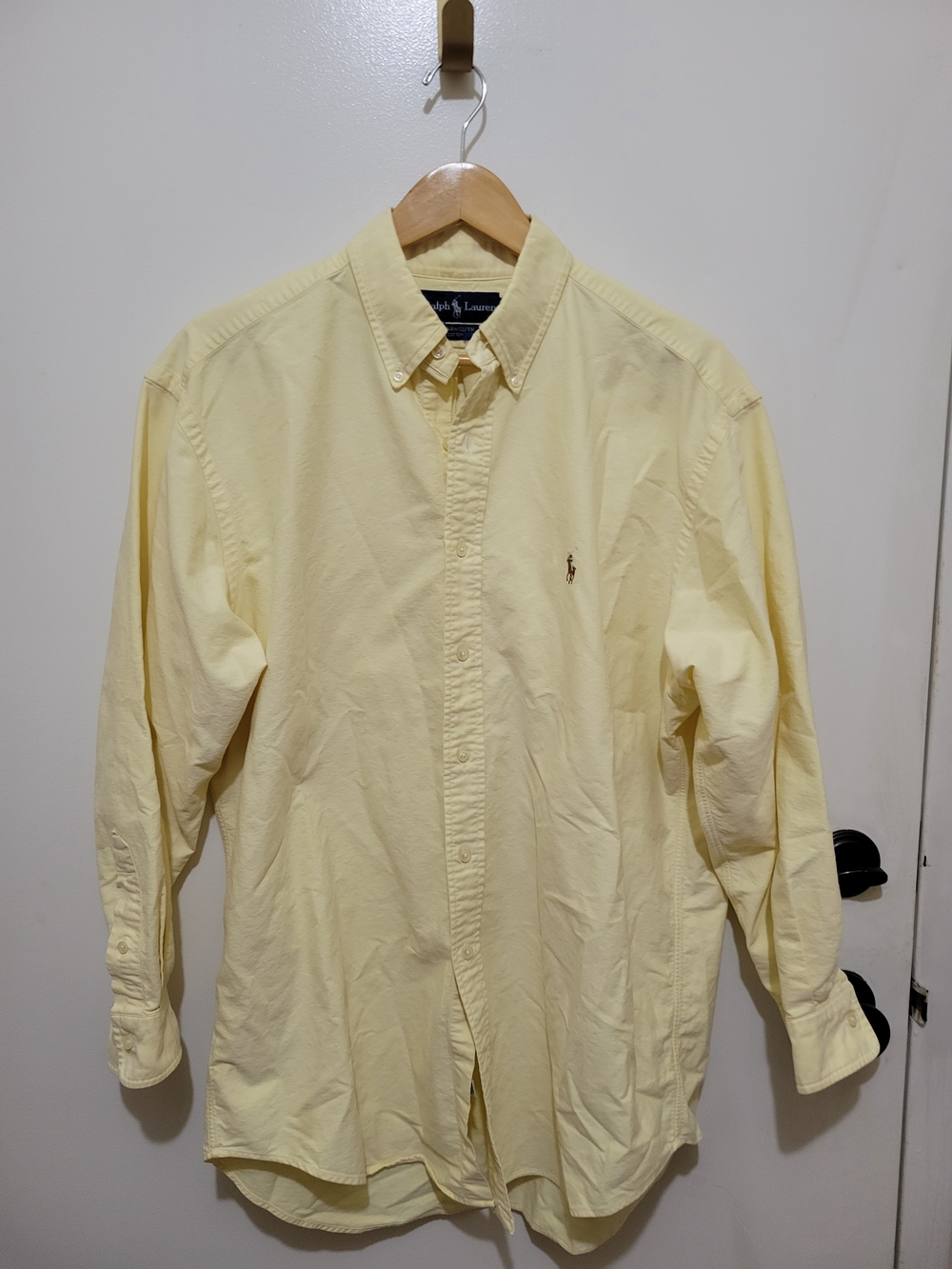 Polo by Ralph Lauren Men’s Yellow Yarmouth Button-Down Shirt 16-1/2 32/33